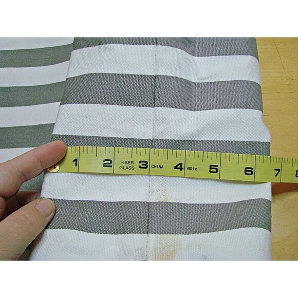 Victorias Secret Striped Canvas Tote Bag Gray White Beach Travel Weekender Book - Picture 9 of 12